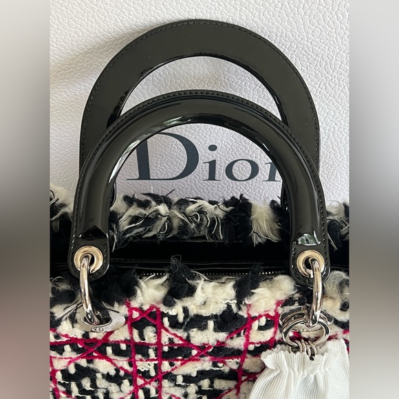 Christian Dior Black Quilted Tweed with Patent Leather
Lady Dior Bag - Picture 10 of 14